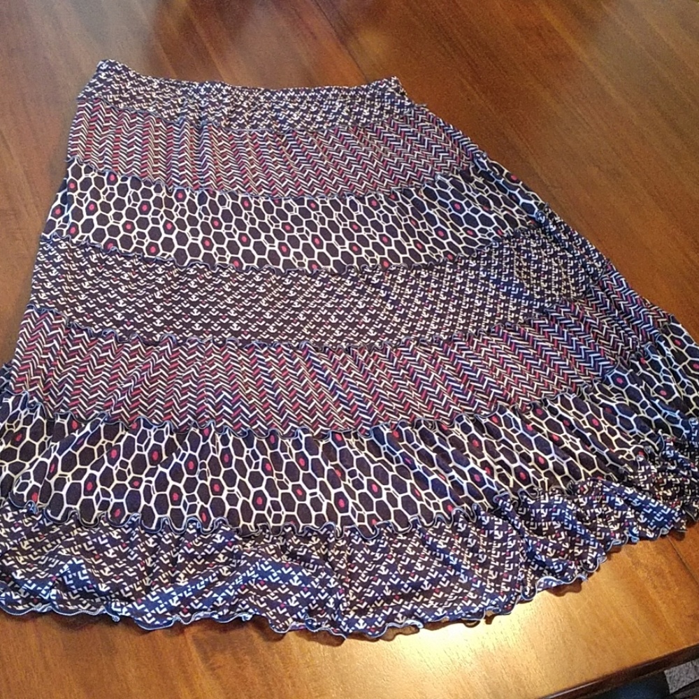 JM collection Tiered  lined skirt